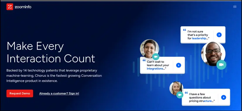 ZoomInfo Chorus AI: Conversation Intelligence for Sales