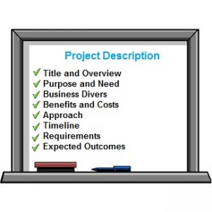 who to write project description