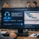 AI voice agent software interface on a computer screen used for project updates and client communication